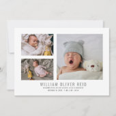 Faire-part Photo de collection de bébé moderne (Devant)