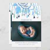 Faire-part Photo de collection moderne Bébé Blue Dream Catche (Devant / Derrière)