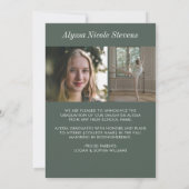 Faire-part Photo de couverture du magazine Moderne Graduate O (Dos)