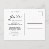 Faire-part photo de diplôme blanc invitation (Dos)