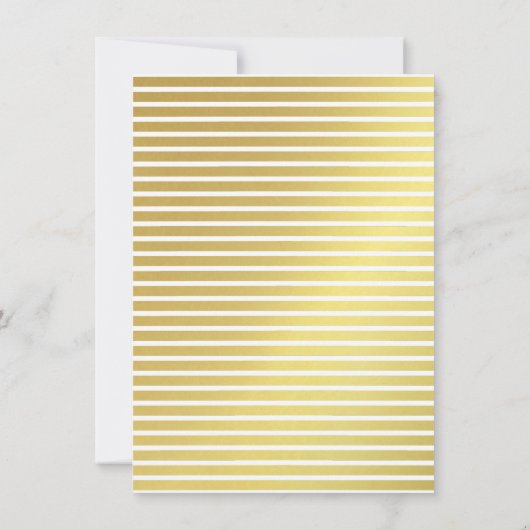 Faire-part Photo de diplôme Simple do-it-yourself Gold Stripe (Dos)
