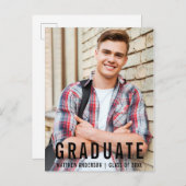 Faire-part photo de diplômes Cool modernes (Devant / Derrière)