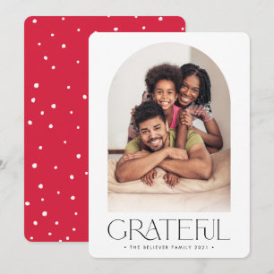 Faire-part PHOTO DE FAMILLE 2026 arche minimaliste RECONNAISS