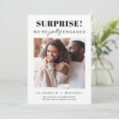 Faire-part Photo de fiançailles drôle de surprise Enfin engag (Debout devant)