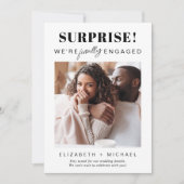 Faire-part Photo de fiançailles drôle Enfin Engagé (Devant)