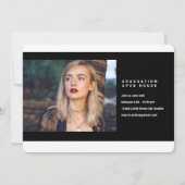 Faire-part photo de fin d'études clairement indiqu (Dos)