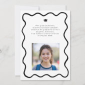 Faire-part Photo de Graduation de la main noire tirée (Dos)