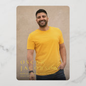 Faire-part photo de Graduation de texte Foil moder (Recto)