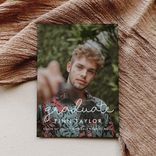 Faire-part photo de graduation du script mignon