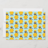 Faire-part photo de graduation en bleu jaune Racco (Dos)