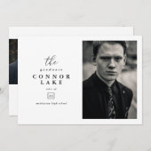 Faire-part Photo de graduation horizontale classique (Devant / Derrière)