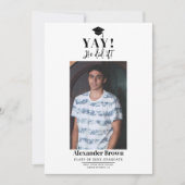 Faire-part photo de graduation minimale moderne (Devant)