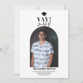 Faire-part photo de graduation minimale moderne (Devant)