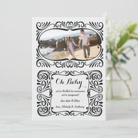 Faire-part photo de grossesse (Debout devant)