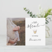 Faire-part photo de grossesse | Petit miracle (Debout devant)