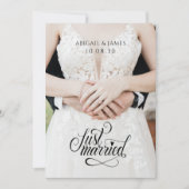 Faire-part photo de jeunes mariés moderne (Devant)