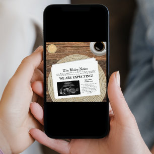 Faire-part Photo De Journal Nous Attendons La Grossesse