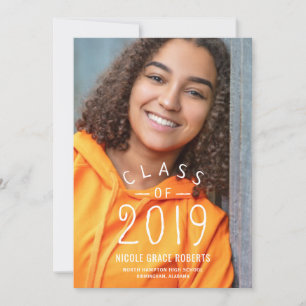 Faire-part photo de la fête de graduation avec let