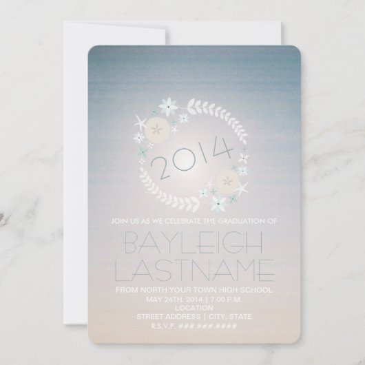 Faire-part photo de la fin de la scolarité de Beac (Devant)