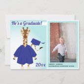 Faire-part photo de la Girafe Jaune Brown (Devant)