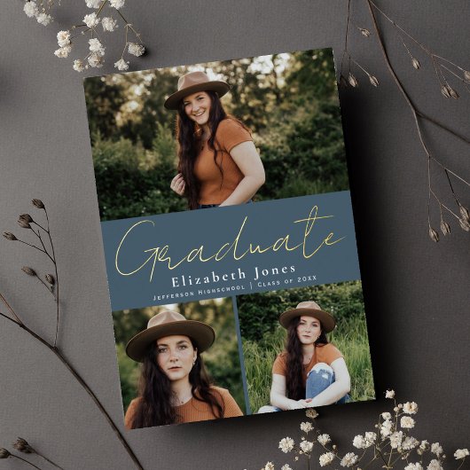 Faire-part photo de la graduation de la peinture à