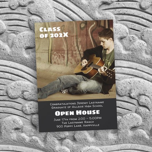Faire-part photo de la graduation des fils Open Ho