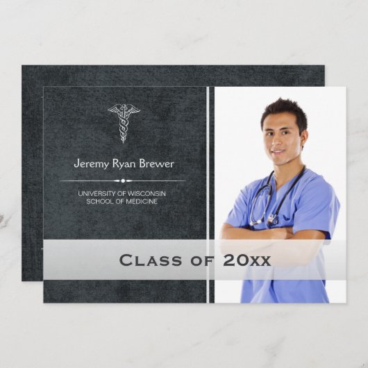 Faire-part photo de la graduation Médicale des soi (Devant / Derrière)