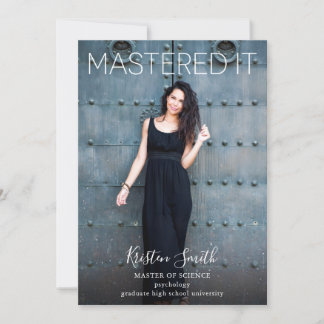 Faire-part photo de la maîtrise