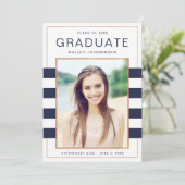 Faire-part photo de la Marine Stripes (Debout devant)