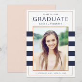 Faire-part photo de la Marine Stripes (Devant / Derrière)