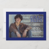 Faire-part photo de la morue - Bleu noir (Devant)