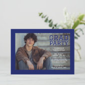 Faire-part photo de la morue - Bleu noir (Debout devant)