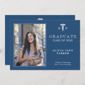Faire-part photo de l'année de remise des diplômes (Devant / Derrière)