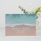 Faire-part Photo de mariage de destination de plage (Debout devant)