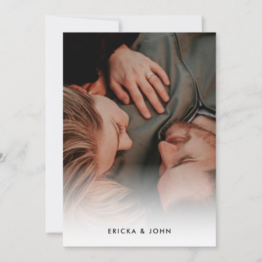 Faire-part Photo de mariage downsized mignon et drôle (Dos)