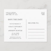 Faire-Part Photo de Mariage en Marbre Blanc Modern (Dos)