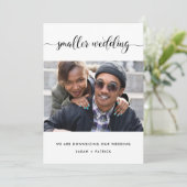 Faire-part Photo de mariage intimiste (Debout devant)