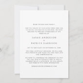 Faire-part Photo de mariage intimiste (Dos)