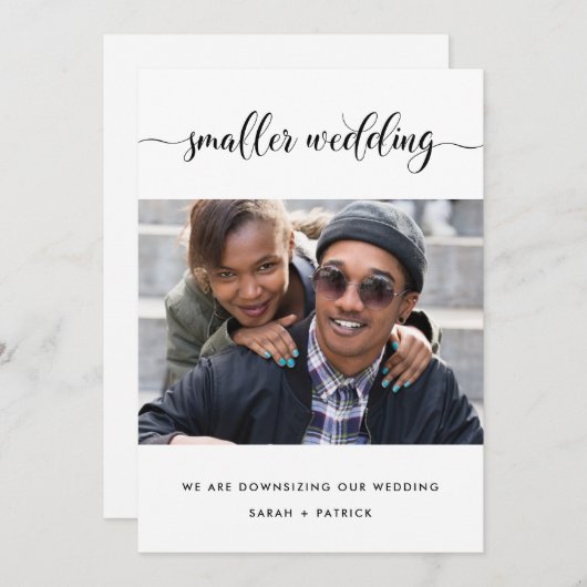 Faire-part Photo de mariage intimiste (Devant / Derrière)