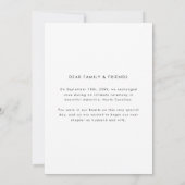 Faire-part Photo de mariage 'Just Married' écriture moderne (Dos)
