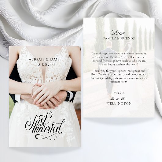 Faire-part photo de mariage moderne