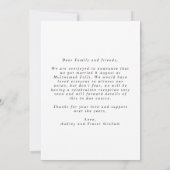 Faire-part Photo de mariage moderne avec arche et nœud (Dos)