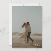 Faire-part Photo de mariage moderne Boho Script Nous avons no (Dos)
