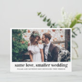 Faire-part Photo de mariage plus petit avec le même amour mod (Debout devant)