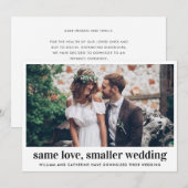 Faire-part Photo de mariage plus petit avec le même amour mod (Devant / Derrière)