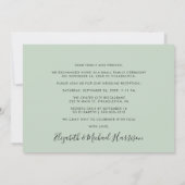 Faire-part Photo de mariage sage Happily Ever After Réception (Dos)