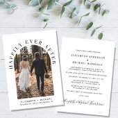 Faire-part Photo de mariage sous une arche pour un bonheur ét