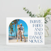 Faire-part Photo de mariage sur la plage Sauvez les dates Fai (Debout devant)