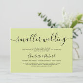 Faire-part Photo de mariage vert citron clair moderne plus pe (Debout devant)