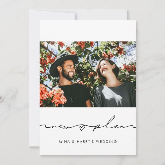 Faire-part Photo de mise à jour de mariage nouveau plan manus (Devant)